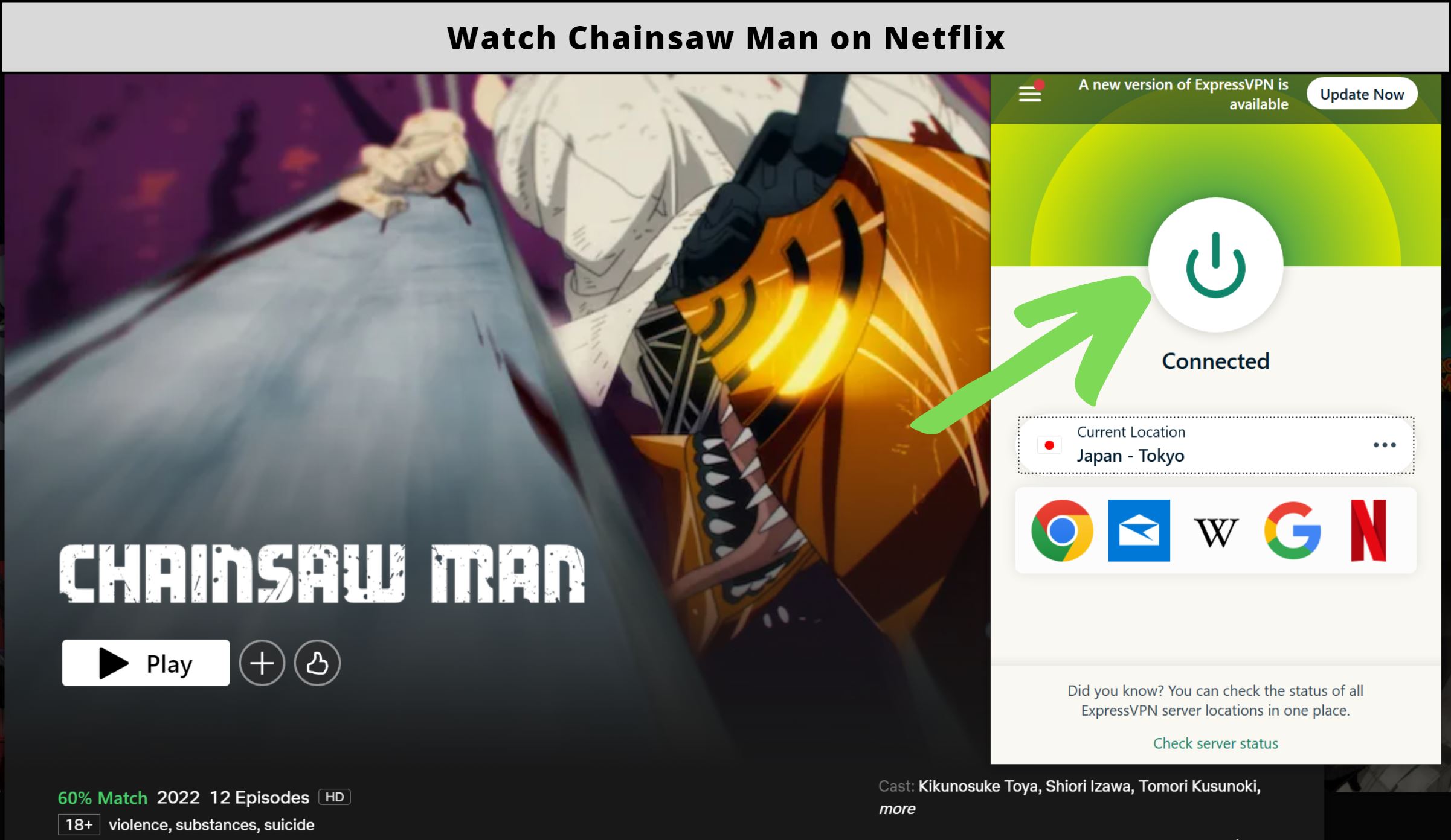 Chainsaw Man is now available on Netflix in select countries : r/csmanime