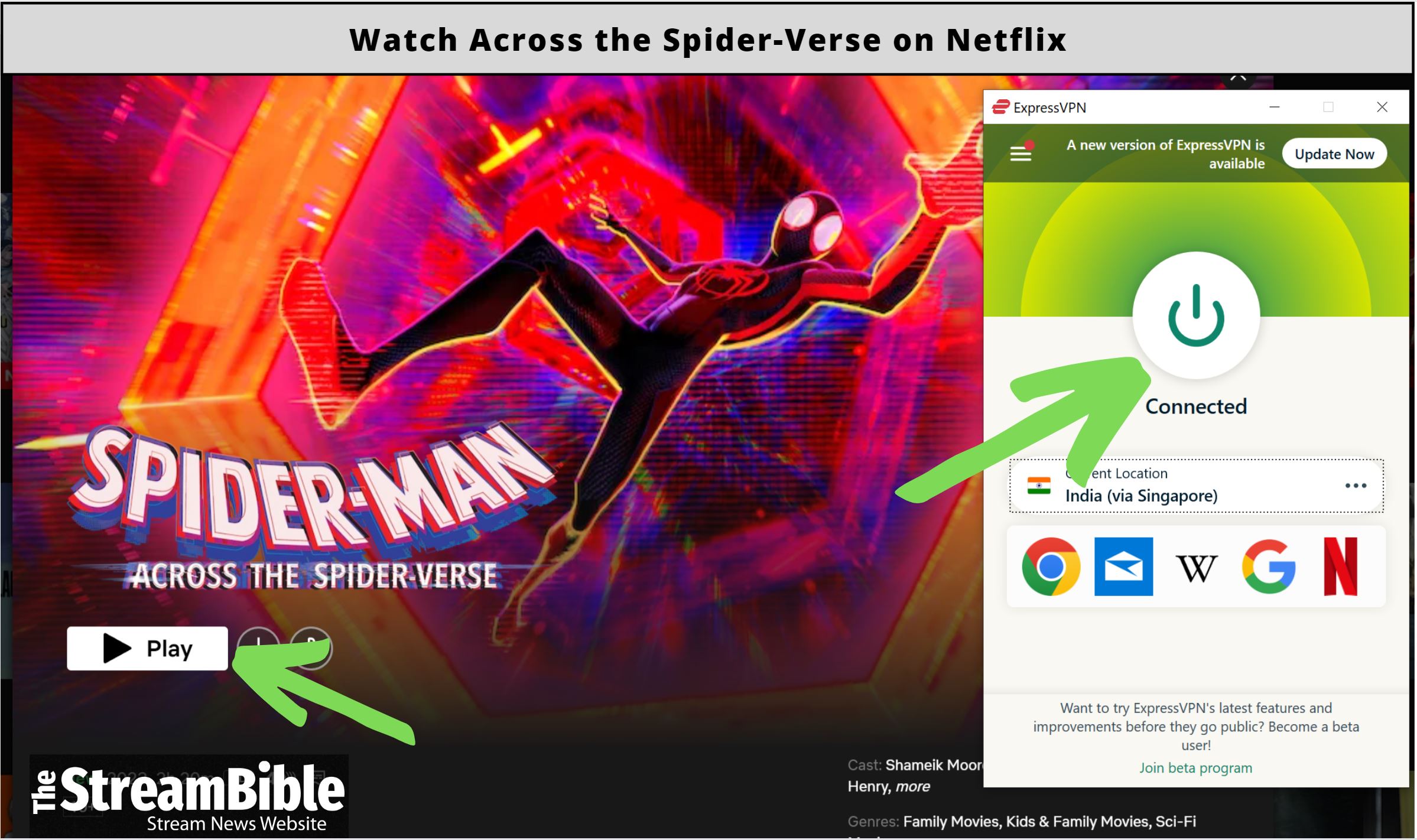When will Spider-Man: Across the Spider-Verse stream on Netflix?