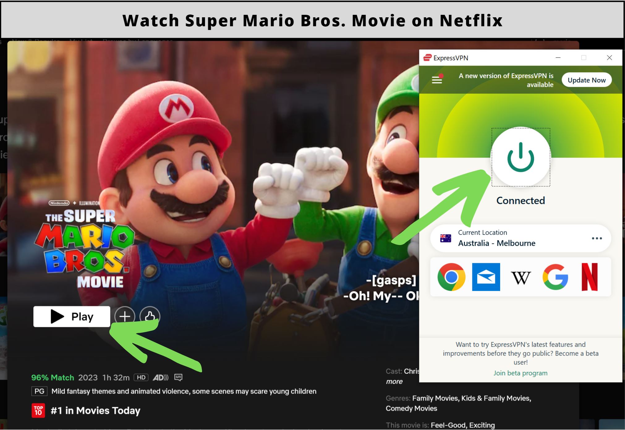 Streaming Now: The Super Mario Bros. Movie Lands on Netflix! : r